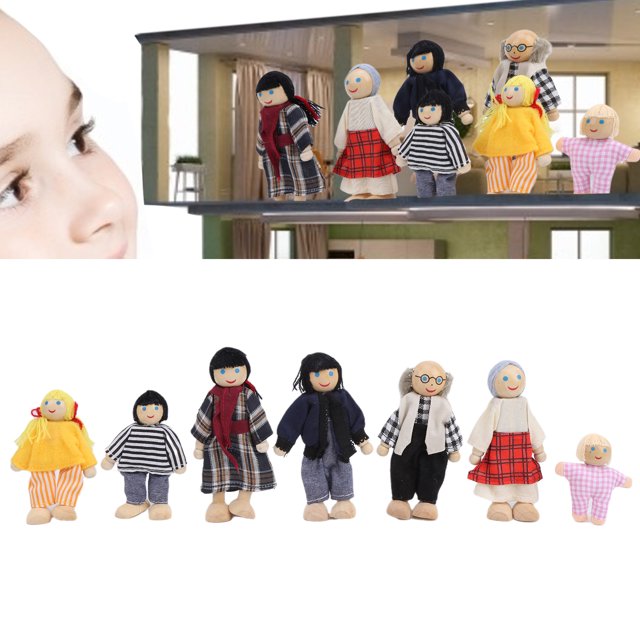 Personas de Casa de Muñecas, Juego de Casa de Muñecas Familiares de personajes Pequeñas Casa de Muñecas Figuras de Personas Mini Figuras de Personas Muñecas de Casa de