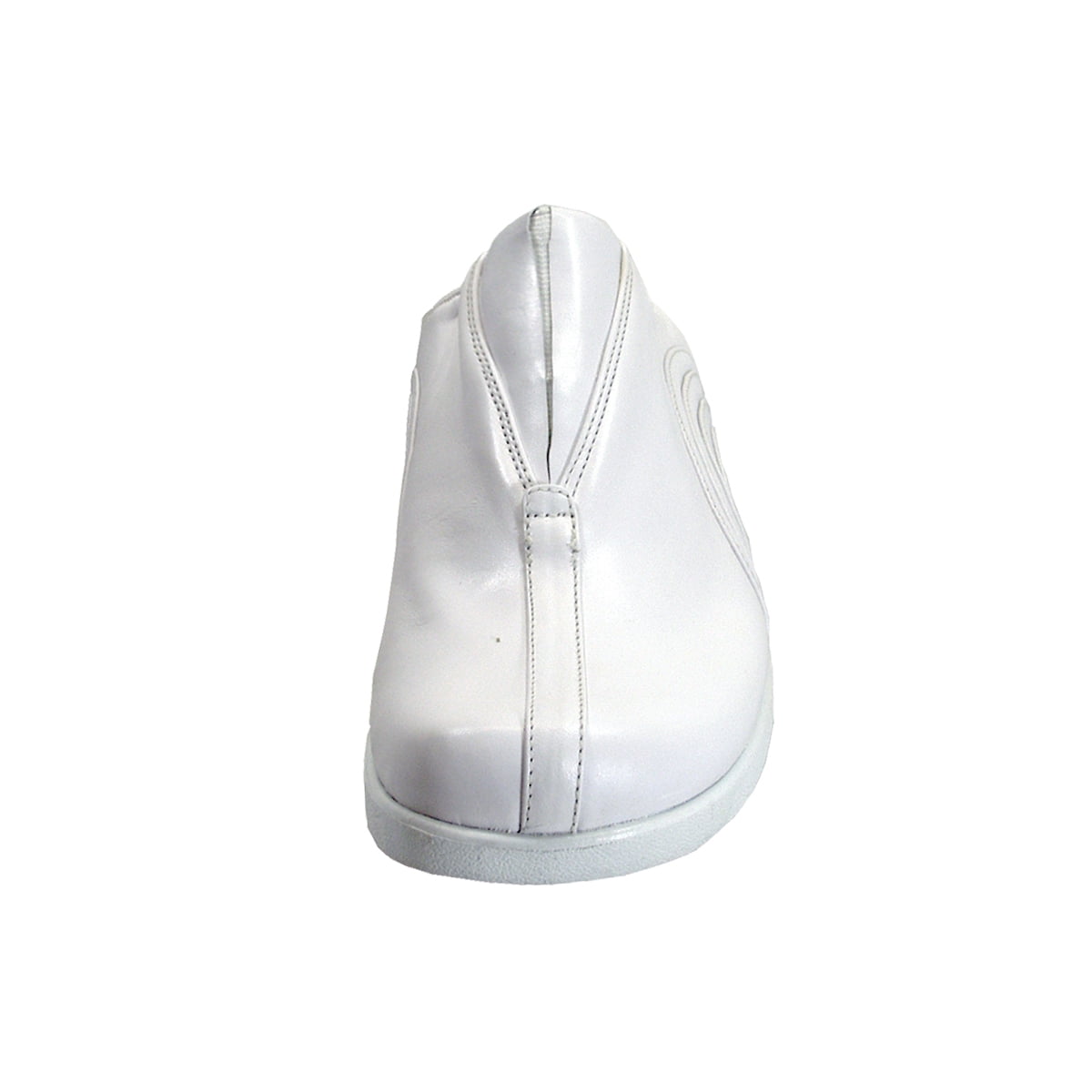 24 HOUR COMFORT Yasmin Women's Wide Width Leather Clogs WHITE 7