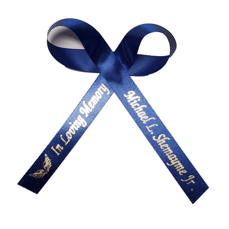 Blue Personalized Ribbons Baby Shower, Bridal Shower Wedding or