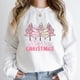thumbnail image 4 of Calcomanías de hierro de Navidad, calcomanías de trineo, Papá Noel, árbol de Navidad, transferencia DTF, diseño de impresión para ropa, color rosa brillante, 4 of 4
