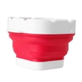 thumbnail image 2 of Collapsible Paint Brush Washer Professional Thickened Bottom Silicone Paint Brush Bucket for Beginners with Scrubbing Board Red, 2 of 14