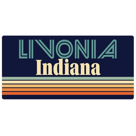

Livonia Indiana 5 x 2.5-Inch Fridge Magnet Retro Design