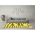 thumbnail image 3 of Ahgly Company Indoor Rectangle Abstract Yellow Contemporary Area Rugs, 7' x 10', 3 of 4