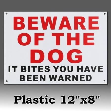 Security Warning Stickers - Grtsunsea 12inch X 8inch Be Ware Of The Dog It Bites You Have Been Warned Warning Stickers Signs Plastic Home Security Decals