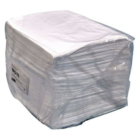 Sorbent Pad, 30 gal, 16 in x 18 in, Oil, White, Polypropylene