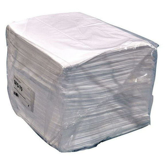 Sorbent Pad, 30 gal, 16 in x 18 in, Oil, White, Polypropylene