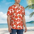 thumbnail image 5 of Fotbe Tomatoes Hawaiian Shirt for Men Unisex Summer Beach Casual Short Sleeve Cotton Linen Button Down Shirts-3X-Large, 5 of 9