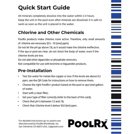Pool Rx  Black/White 6-Month Swimming Pool Mineral Algicide, 1 Tablet Treats 20k-30k Gallons of water