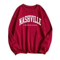 thumbnail image 2 of Fall Sweatshirts for Women 2025 Nashville Tennessee Sweatshirt Long Sleeve Crewneck Graphic Sweatshirt Pullover Tops, 2 of 5