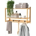 thumbnail image 4 of Closetmaid 10000-02529 Bamboo 24" Wide Wall Mounted Display Shelf - Brown, 4 of 5
