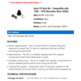 thumbnail image 2 of Inner CV Boot Kit - Compatible with 1988 - 1993 Mercedes-Benz 300SE 1989 1990 1991 1992, 2 of 2