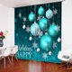 thumbnail image 1 of Cortinas de ventana Christma 3D Cortinas de ventana de dormitorio de sala de estar de Navidad Juego de 2 paneles Bolas de 104x84 pulgadas Fanmusic Cortinas de ventana Christma 3D, 1 of 5