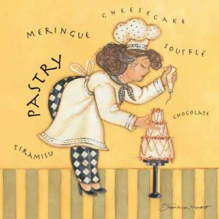 12' Pastry Roll - Pastry Chef Rolled Canvas Art - Stephanie Marrott (12 x 12)
