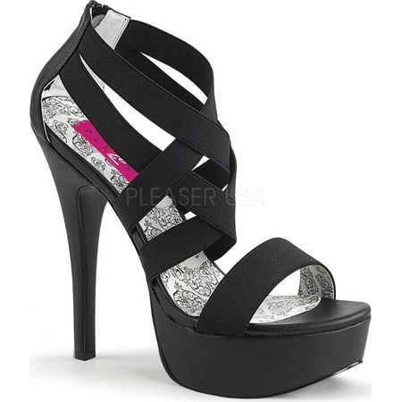 

Women s Pleaser Pink Label Teeze 47W Strappy Platform Sandal