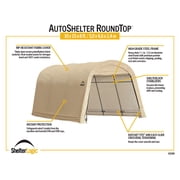 ShelterLogic 10 x 15 x 8 ft Sandstone AUTOSHELTER® Instant Garage® Roundtop® Shelter