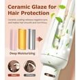 thumbnail image 3 of Auto Hair Curler, Automatic Curling Iron with 4 Temperature & 3 Timer, Automatic Shut-Off, Anti-Scald, Anti-Tangle Rotating Curling Wand for Hair Styling, White, 3 of 8