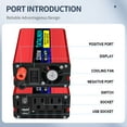 thumbnail image 5 of TATALIKEN 1200W Power Inverter DC 12V to AC 110V/120V Car Inverter with Car Cigarette Lighter Adapter 2 AC Outlets Dual USB LCD Display Red, 5 of 8