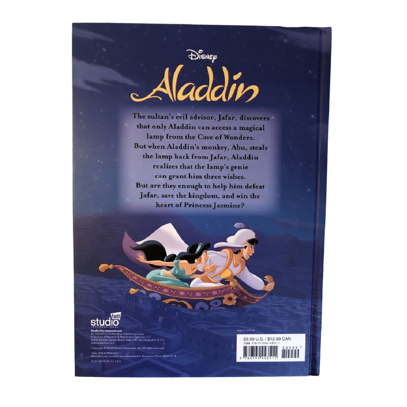 Disney: Aladdin (Disney Die-Cut Classics): 9780794443511: Editors of Studio  Fun International: Books 