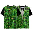 thumbnail image 5 of Ounisa Funny World Women's Holiday Tuxedo T-Shirts Graphic Short Sleeve Novelty Party Costume Top, 5 of 7