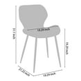 thumbnail image 5 of CangLong Mid Century Modern Leisure Upholstered Metal Legs for Kitchen Living Room Dining Chair,Set of 2, Fleece White, 5 of 6