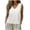 White, variant on Womens Spring Tops Trendy Sleeveless V-Neck Circle Tops - Pleated Detail for Winter Black S