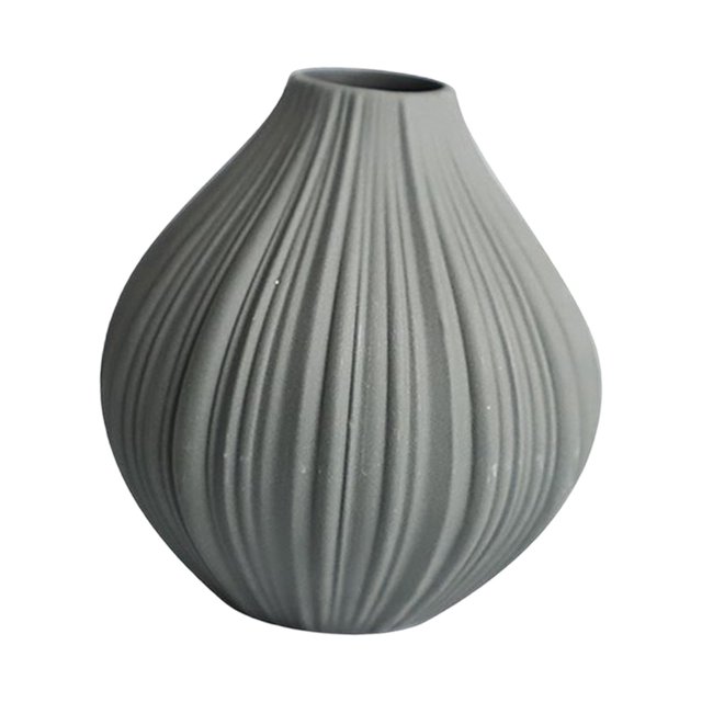 Florero de cerámica moderno, adorno decorativo, jarrones decorativos para decoración Gris Gloria Jarrón de ceramica