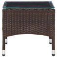 thumbnail image 3 of vidaXL 2 Piece Garden Lounge Set with Cushion Poly Rattan Brown, 3 of 5