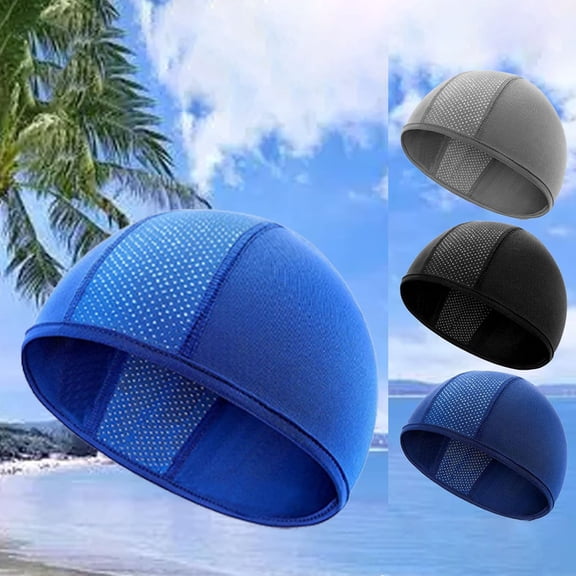 Breathable Helmet Liner Cap - Quick-Dry Mesh Skull Cap for Cycling, Running & Outdoor Sports, Fits Under Helmets-Black