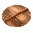 thumbnail image 6 of MUSEYA 1Pcs Light Brown Round Pot Lid Natural Wood Oil Splash Guard for Home Cooking, 6 of 8