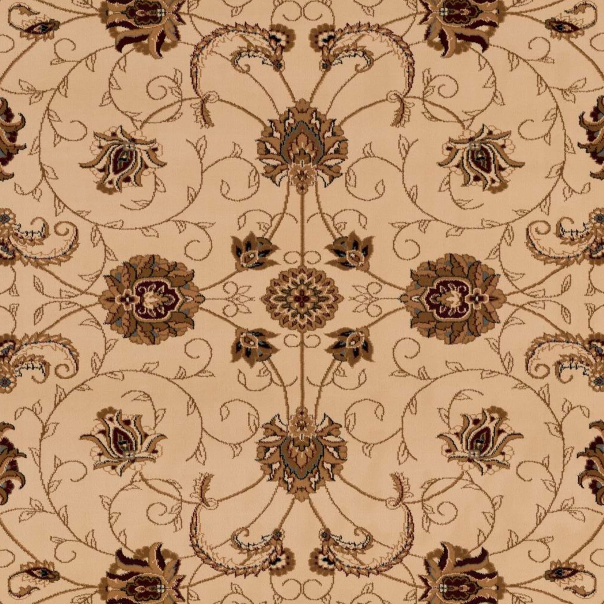 Rug Branch Majestic 2' x 6' (Exact Size: 2'3" x 6') Persian Indoor Runner Rug, Beige Cream, Traditional - Entryway, Hallway, Bathroom, and Kitchen