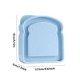 thumbnail image 2 of Portable Bamboo Fiber Sandwich Container, 2.1 Quart Lunch Box with Secure Lid, Reusable Meal Storage for Toast, Rice, Snacks, Travel, Work, Picnic, Camping and Kitchen, Blue, 2 of 6
