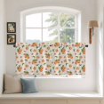 thumbnail image 3 of Summer Peach Tier Curtains, Tropical Fruit Rustic Flowers Watercolor Light Filtering Kitchen Curtains, 2Pcs Rod Pocket Half Window Treatments Panels for Sink Cafe Cabinet Camper 27.5x36 Inches, 3 of 9