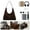 Coffee, variant on Shoulder Bag for Women with Zipper Hobo Bag PU Leather Solid Commuter Bag(Black)
