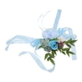 thumbnail image 2 of Arreglo artificial para bodas, hoteles y ceremonias Decoración floral para sillas en gasa celeste, 2 of 8