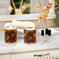 thumbnail image 4 of Yayeee 2 Pack Qtip Holder Bathroom Cotton Swab Canister with Lid Clear Dispenser Set, Colorful Autumn Leaves, 4 of 6