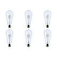 thumbnail image 2 of 6 Watt LED - Reminiscent - Flex Gray Coil Filament - ST19 - Medium Base - 2700K CCT - Clear - 120 Volt - 6-Pack, 2 of 4