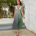 thumbnail image 3 of Abstract Texture Green Grey Gradient Sleeveless Dress Summer Women Clothes Dress for Pregnant Women Dresses, 3 of 9