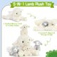thumbnail image 3 of Set de peluches BENINY Lamb con mamá de 50 cm y 4 corderos bebés, 3 of 8