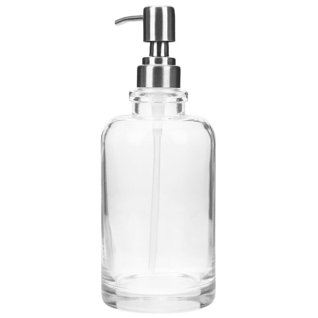MasteelfCA Clear Soap Dispenser with Labels Bathroom Hand Soap Dispenser Kitchen Dish Soap Dispenser