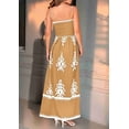 thumbnail image 4 of Vestido de Tirantes Finos con Estampado Floral y Bolsillos en Color Caqui Talla S, 4 of 7