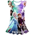 thumbnail image 1 of 1 Juego de vestido de Frozen, vestidos de princesa de Disney para niñas, vestidos de Cosplay de Elsa Anna para niños, ropa con estampado 3D, vestidos de fiesta de Halloween 6T Gao Jinjia LED, 1 of 2