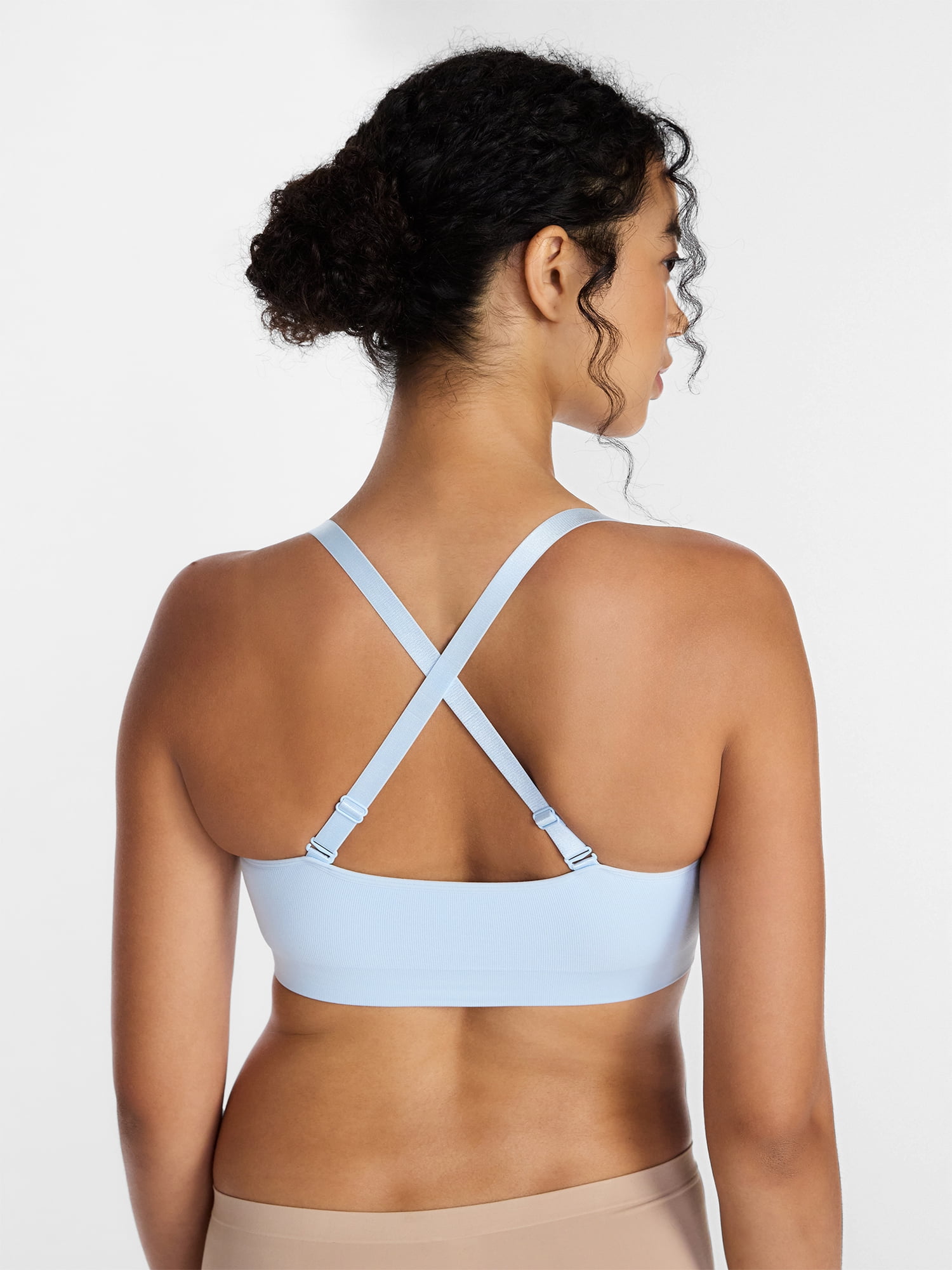 Joyspun Women’s Seamless Plunge Pullover Bralette, Sizes S-XXXL