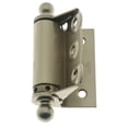 thumbnail image 1 of Charnières de Porte à Ressort Réglables en Demi-Surface en Laiton Massif avec Rotule&44; Nickel Satiné, 1 of 1