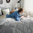 thumbnail image 5 of U by Bedsure Full Size Comforter Sets - 7 Pieces Reversible Full Bed in a Bag, Grey Full Bedding Sets with Comforters, Sheets, Pillowcases & Shams, 5 of 8