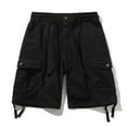 thumbnail image 1 of Puntoco Monos Multibolsillos Para Hombre, Novedad De Verano, Pantalones Informales Holgados De Algodón Puro De Talla Grande Para Exteriores Resistentes Al Desgaste, Color Negro 34, 1 of 8