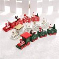 thumbnail image 6 of Vikakiooze 2022 Christmas Wooden Train Santa Claus Xmas Festival Ornament Home Decor Kids Gifts, 6 of 6