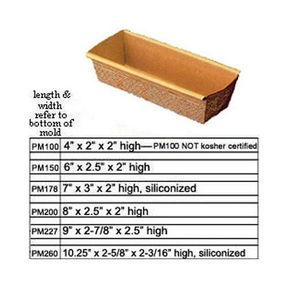 Novacart Paper Disposable Loaf Baking Mold PM100, Pack Of 12