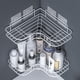 thumbnail image 1 of Lunxisen 1 Pcs Wall Mounted Bathroom Shelf Storage Rack Toilet Washstand Double Layer Simple Storage Rack Kitchen Counter Metal Storage Wall Storage Rack Bath Shelf, 1 of 6