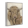 thumbnail image 3 of Stupell Industries Rustic Lodge Highland Cattle & Calf Gray Framed Giclee Art, 24 x 30, by Sara G. Designs, 3 of 8