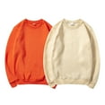 thumbnail image 4 of Women's 2-Pack Round Neck Solid Color Long Sleeve Sweatshirt, Lightweight Breathable Casual Pullover Top for Spring Autumn Winter Season, Daily Wear, Travel, Home, Vacation and Street Fashion Black L, 4 of 4